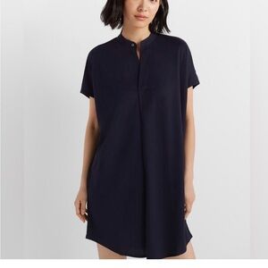 NWT - Club Monaco Navy Short Sleeve Shirt Dress - Size Small